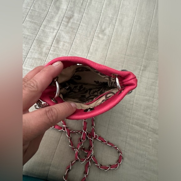 Western studded cross, pink/peach bling mini purse - Picture 2 of 3